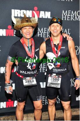 two men after completing the ironman